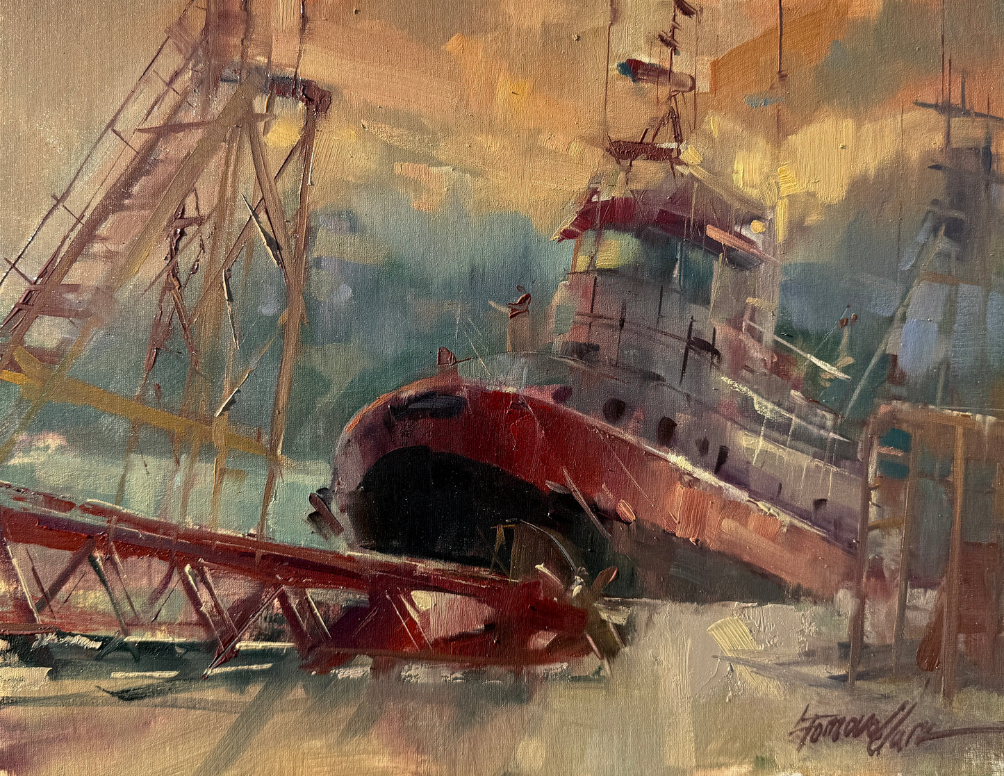 Harbor Under Repair