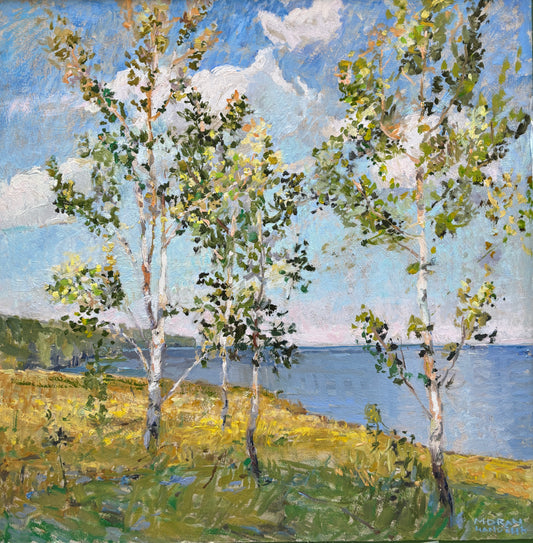 Albert & Helen Tucker “a legacy of love” View from their bench in New Port State Park en Plein air