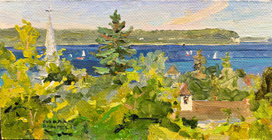 Woman Singing from a Window, Eagle Harbor