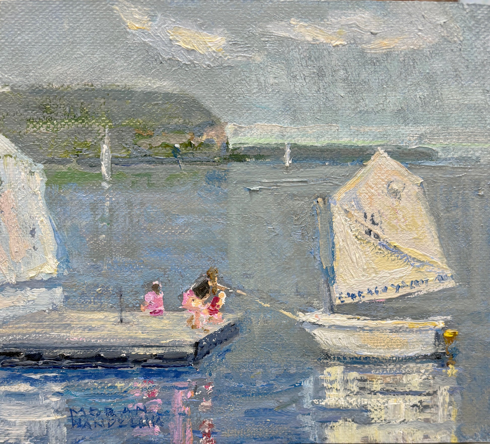Sails Flapping, quick study while sailors returned