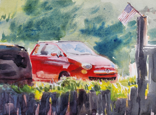 A Red Fiat