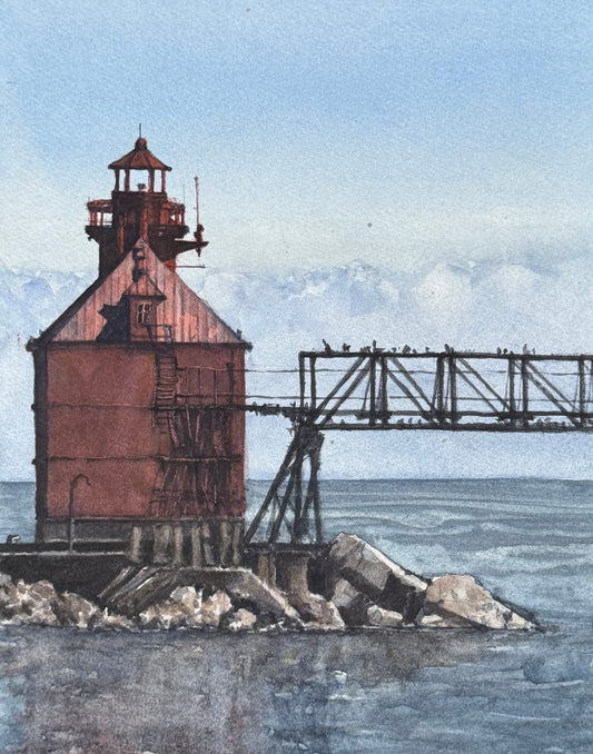 Sturgeon Bay Ship Canal Pierhead Front Lighthouse 